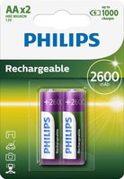 Philips Rechargeable Batteries R-6 2600Mah Pack 2