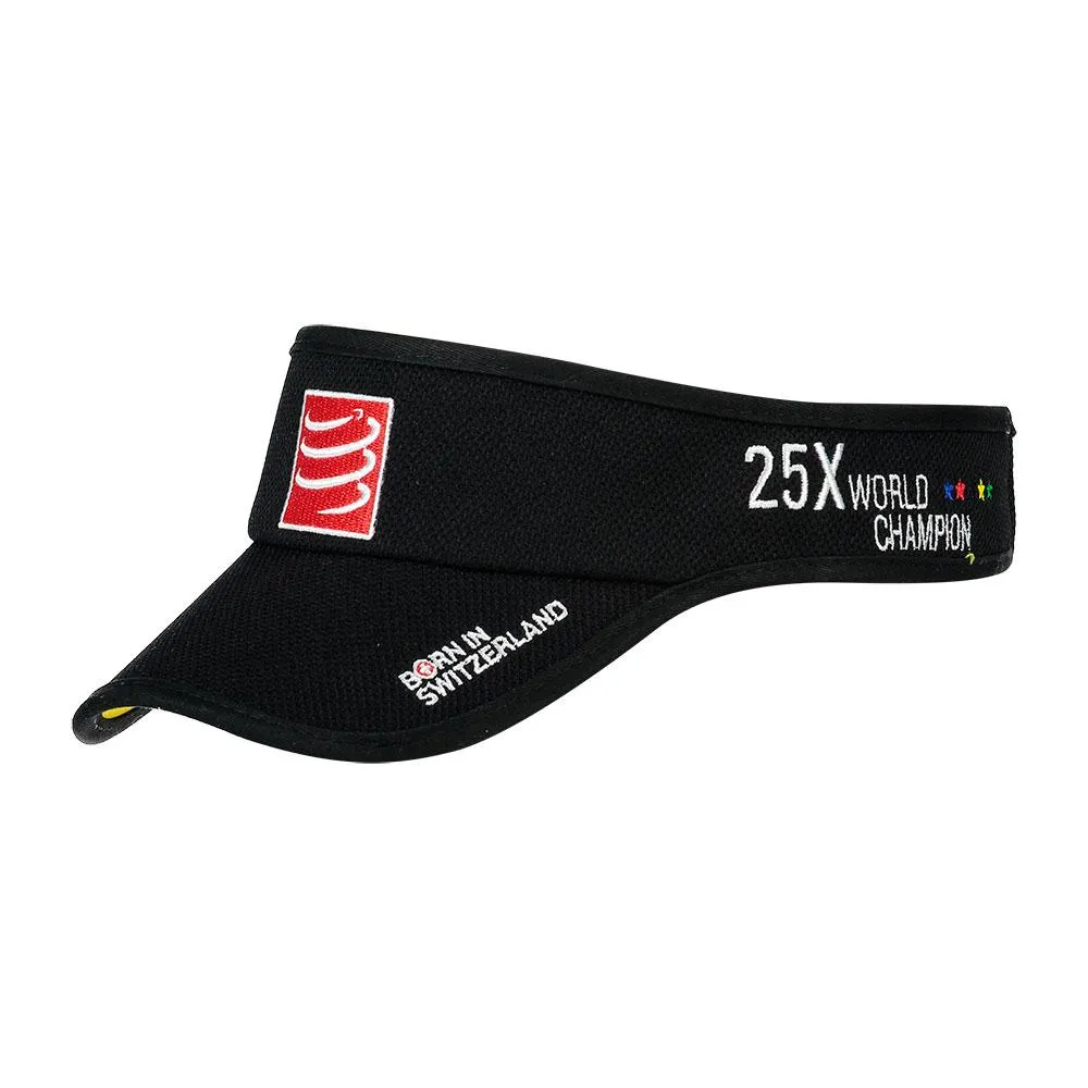 Compressport 25 X World Champion Visor Black, Runnerinn
