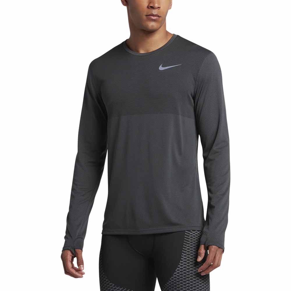 Nike Zonal Cooling Relay Top Long Sleeve T-Shirt Grey, Runnerinn