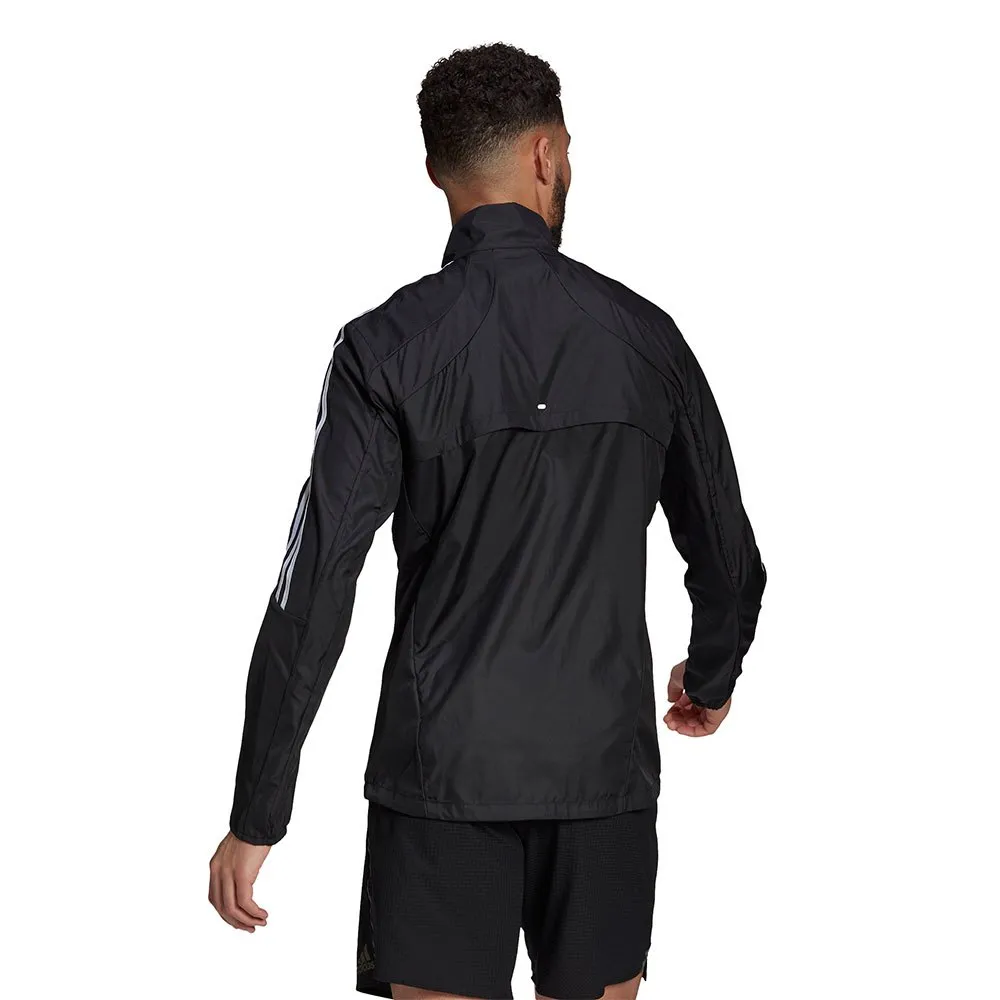 adidas Marathon 3 Stripes Jacket Black, Runnerinn