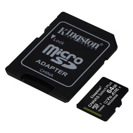 Kingston Canvas Select Plus Micro SD Class 10 64GB+SD Adapter Speicher Karte