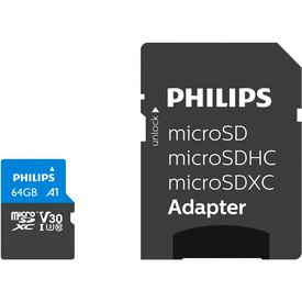 Philips Micro SDXC 64GB Class 10 UHS-I U 3+Adapter Speicher Karte