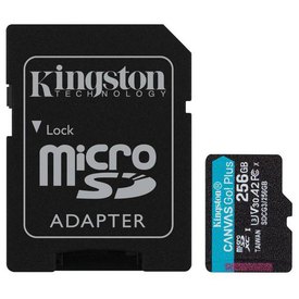 Kingston Micro SDXC Canvas Go Plus 170R 256 Go+Adaptateur Mémoire Carte