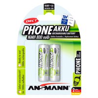 Ansmann 1x2 Mignon AA 800mAh DECT Phone NiMH Ricaricabile Mignon AA 800mAh DECT Phone Batterie