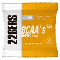 226ERS Vegan Sport Gummies 30g 42 Yksiköitä SUB9 BCAA:t Mango Gummies Laatikko