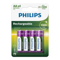 Philips R6B4A130 Pack Wiederaufladbare AA-Batterien
