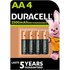 Duracell Rechargeable AA Duralock 2400 4 Units